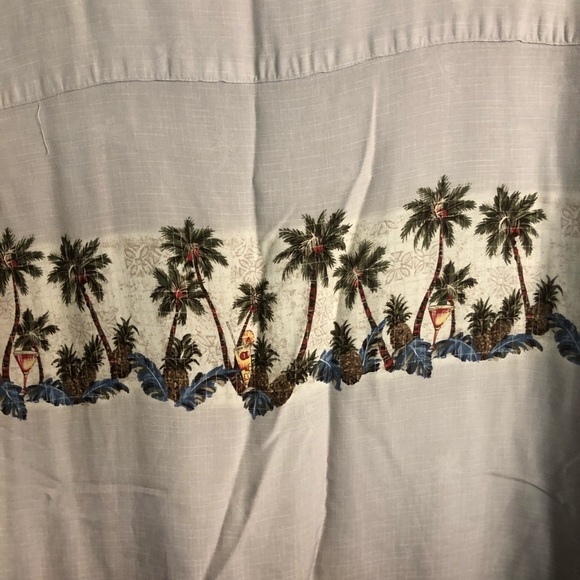 Men's Island Shores Hawaiian Shirt Short Sleeve Palm Trees XXL - Picture 5 of 5